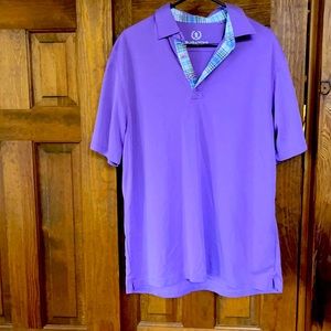 Bugatchi mens polo, purple, size Large